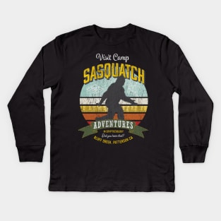 Visit Camp Sasquatch - Funny Big Foot TDesign Kids Long Sleeve T-Shirt